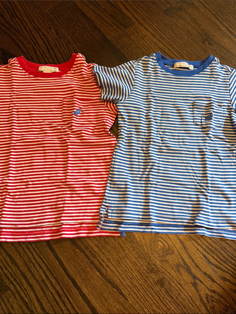 The Beaufort Bonnet Company Red & Blue Striped Short Sleeve Tee Set